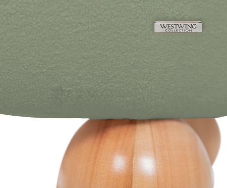 Puff Ball Feet em Boucle Aveludado Verde | WestwingNow