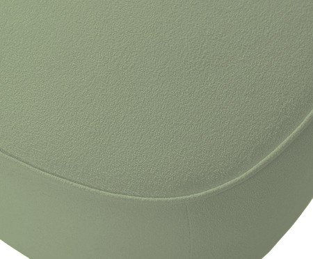 Puff Ball Feet em Boucle Aveludado Verde | Westwing