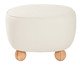 Puff Ball Feet em Boucle Aveludado Branco, Branco | WestwingNow