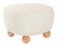 Puff Ball Feet em Boucle Aveludado Branco, Branco | WestwingNow
