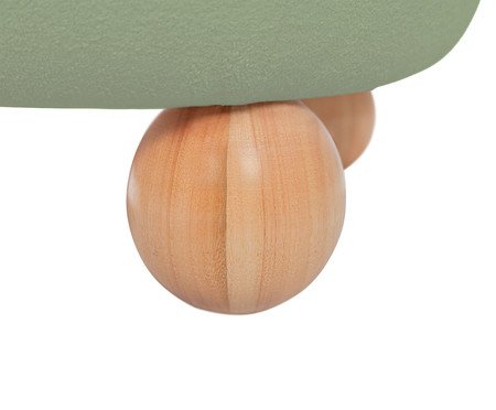 Poltrona Ball Feet em Boucle Aveludado Verde | Westwing