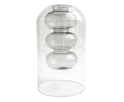 Solitário Duplo Bliss Cinza, Transparente | WestwingNow