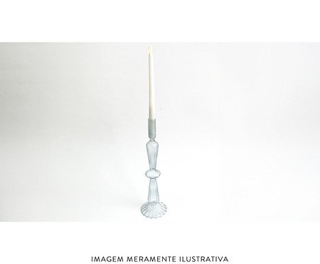 Castiçal Canelado Bliss Azul Claro | Westwing