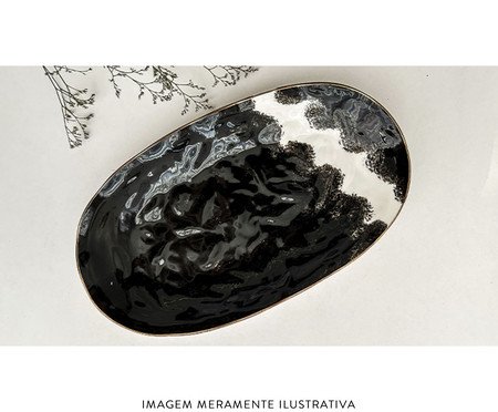 Centro de Mesa Oval Dual Preto | Westwing