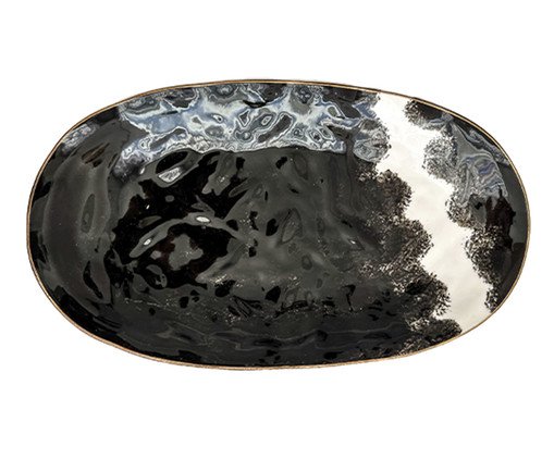 Centro de Mesa Oval Dual Preto, Preto | WestwingNow