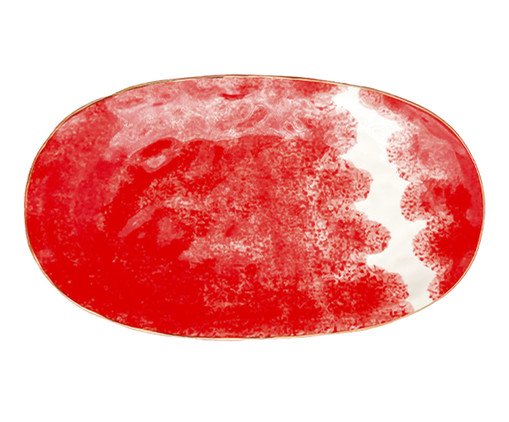 Centro de Mesa Oval Dual Vermelho, Vermelho | WestwingNow