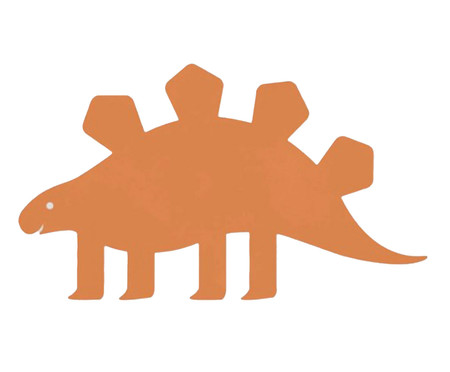 Adesivo de Parede Lousa Dinossauro Estegossauro Laranja - Hometeka