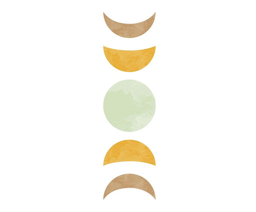 Adesivo de Parede Boho Fases da Lua - Hometeka, Colorido | WestwingNow