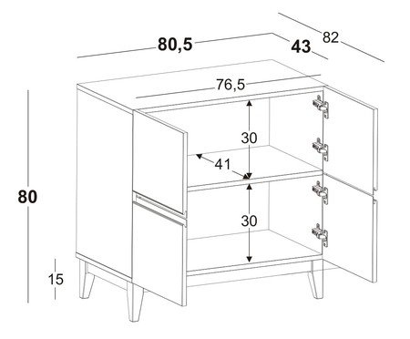 Buffet 4 Portas Home Vinho | Westwing