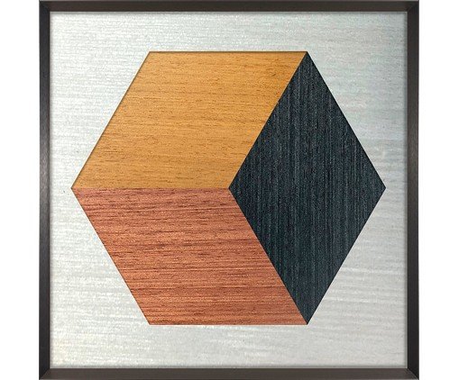 Quadro Hexa Wood ll, Multicolorido | WestwingNow