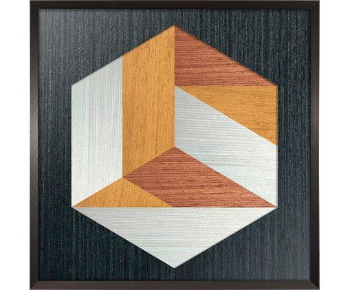 Quadro Hexa Wood l, Multicolorido | WestwingNow