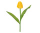 Planta Permanente em Cetim Haste Tulipa - Amarela, Amarelo | WestwingNow