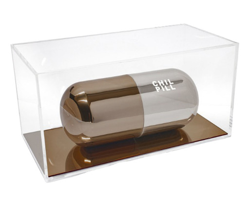 Caixa Decorativa Chill Pill Bronze, Bronze | WestwingNow