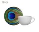 Jogo de Xícaras e Pires em Cerâmica para Chá Eva - 06 Pessoas, Verde,Azul | WestwingNow