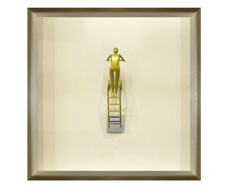 Caixa Decorativa Mergulhadora Jump Dourado
