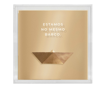 Caixa Decorativa Live Dourado