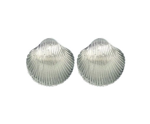 Brinco Big Shell - Silver, Prata ou Metálico | WestwingNow