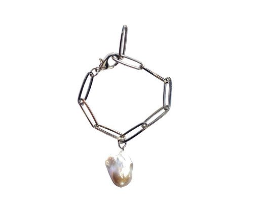 Pulseira Bold Pérola - Silver, Prata ou Metálico | WestwingNow