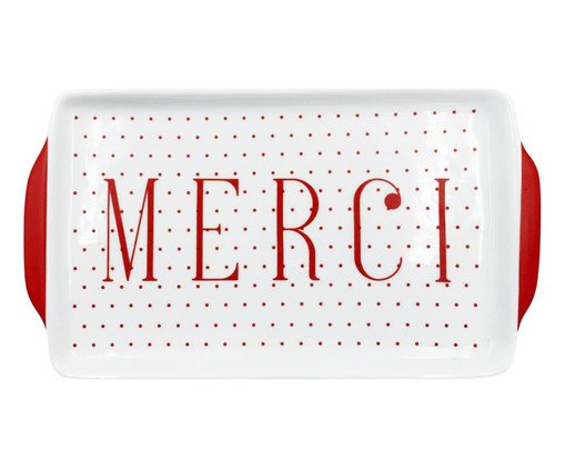 Bandeja Merci em Porcelana Branca, Branco | WestwingNow