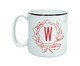 Caneca Guirlanda Letra W em Porcelana Branca, Branco | WestwingNow