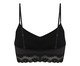 Sutiã Top Triângulo com Bojo Removível Básico com Renda Preto, Preto | WestwingNow
