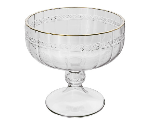Taça para Sobremesa em Cristal com Fio de Ouro Imperial, Transparente | WestwingNow