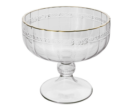 Taça para Sobremesa em Cristal com Fio de Ouro Imperial