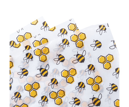 Jogo de Papel Manteiga Estampado Bee | WestwingNow