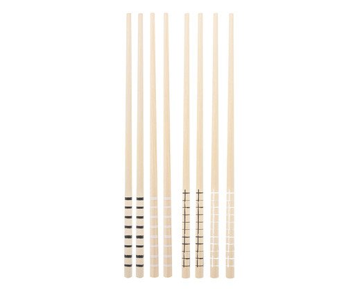 Jogo de Hashi em Bambu com Estampa Cool, Azul | WestwingNow