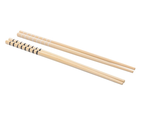 Jogo de Hashi em Bambu com Estampa Cool | WestwingNow