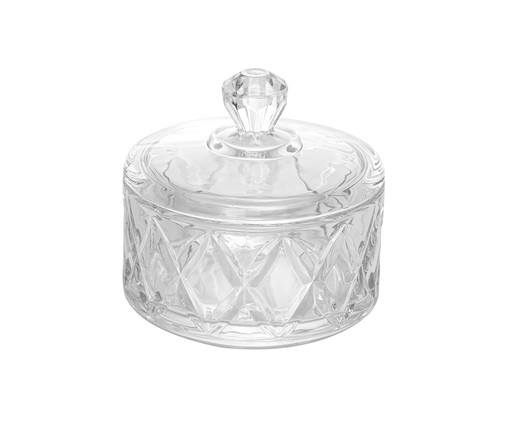 Pote Decorativo em Cristal Deli Diamond III, Transparente | WestwingNow