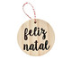 Enfeite Bola Natalina Feliz Natal, Natural | WestwingNow