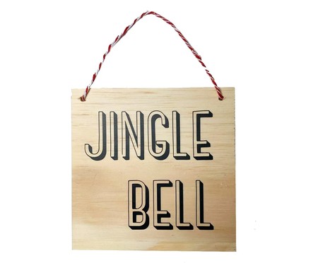 Placa Decorativa Jingle Bell Pendurar