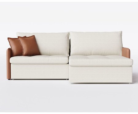 Sofá Tesla Cru e Caramelo | Westwing