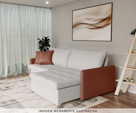 Sofá Tesla Cru e Caramelo | Westwing