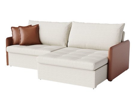 Sofá Tesla Cru e Caramelo | Westwing