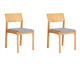 Jogo de Cadeiras Less Amêndoa e Cinza, Cinza | WestwingNow