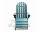 Cadeira Adirondack Michigan com Peseira - Azul, Azul | WestwingNow