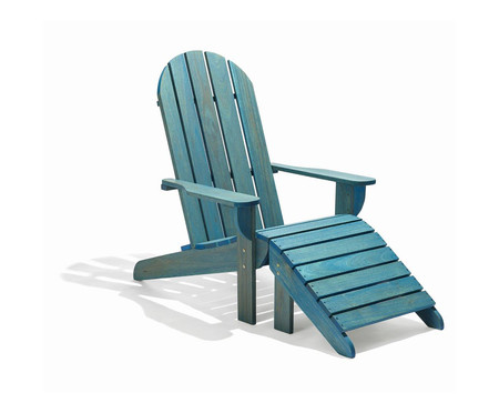 Cadeira Adirondack Michigan com Peseira - Azul | WestwingNow