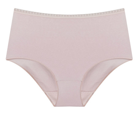 Calcinha Hot Pants Alta Cobertura em Algodão Rosa Claro | WestwingNow