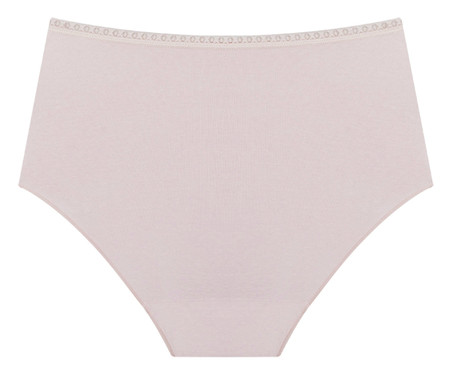 Calcinha Hot Pants Alta Cobertura em Algodão Rosa Claro | WestwingNow