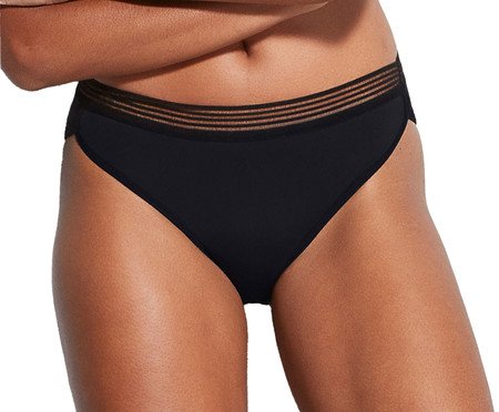 Calcinha Absorvente Boyshort com Elástico Fluxo Moderado Flow Preta