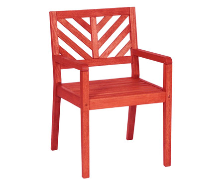 Cadeira Eko com Braços - Vermelho