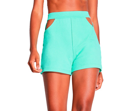 Shorts Bolso Vazado Verde Menta | WestwingNow