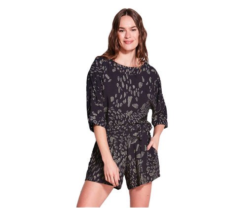 Cropped Mangas Amplas Saara Saara Preta, Preto | WestwingNow