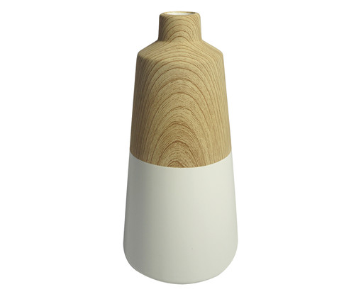 Vaso em Cerâmica Chuck Chandler - Branco e Bege, Branco, Bege | WestwingNow