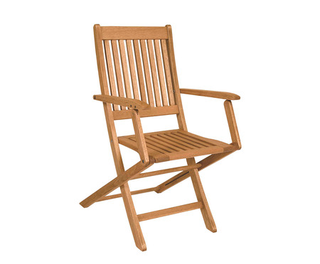 Cadeira Dobrável Ipanema com Braços - Jatobá | WestwingNow