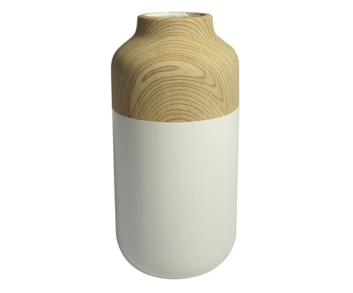 Vaso em Cerâmica Chuck Foebe - Branco e Bege, Branco, Bege | WestwingNow