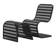 Conjunto Cadeira e Puff em Aço Urbana Preto Fosco - Hometeka | WestwingNow