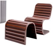 Conjunto Cadeira e Puff em Aço Urbana Corten - Hometeka | WestwingNow